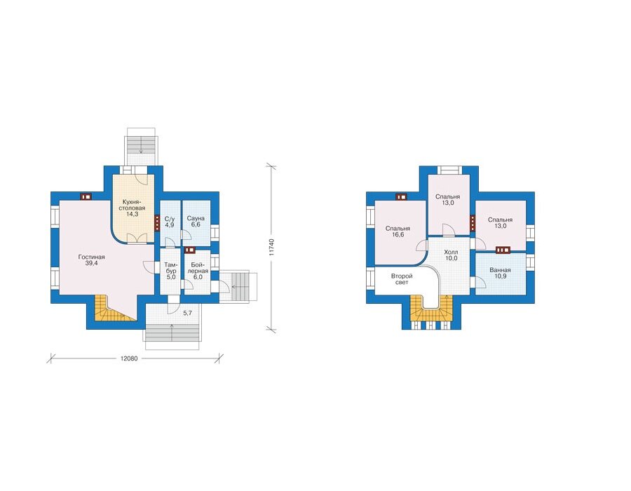 Проект дома Plans-40-13 (140 кв.м, кирпич) - фотография № 3