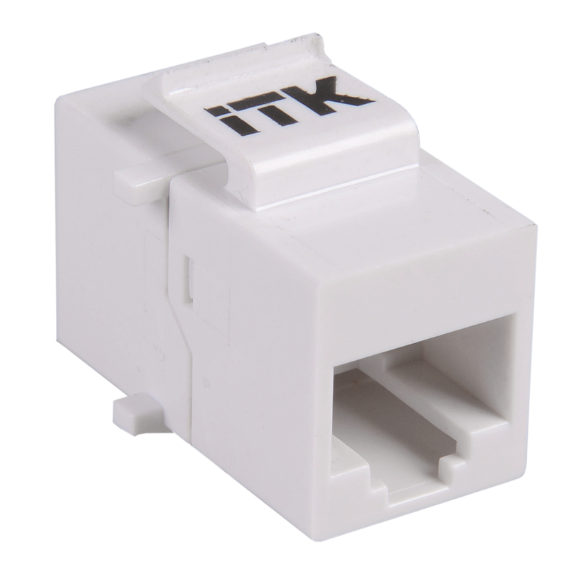 Адаптер проходной IDC Dual-IDC Dual категория 5е UTP тип Keystone Jack белый | код CS7-1C5EU | ITK (10шт.в упак.)