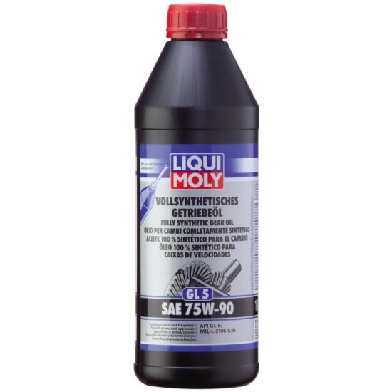 Трансмиссионное масло LIQUI MOLY Vollsynthetisches Getriebeoil 75W-90, синтетическое, 1 л (1950)