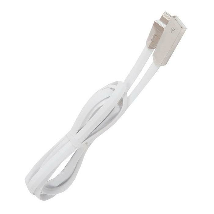 Кабель зарядки и синхронизации данных USB USB HOCO x4 Zinc для Lightning, 2.4 A, длина 1.2 м, белый