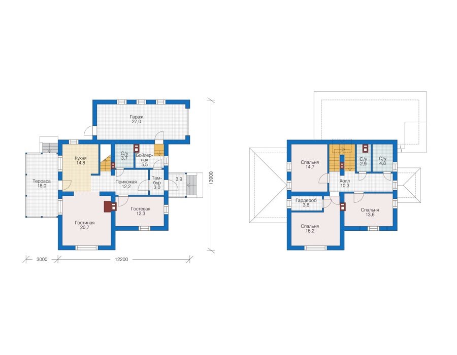 Проект дома Plans-73-05 (166 кв.м, кирпич) - фотография № 2