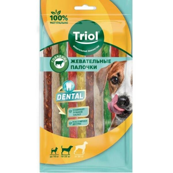 фото Triol Палочки жевательные DENTAL микс, 13см (уп.10шт.) 0.08 кг