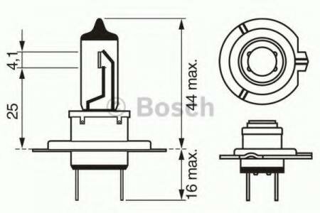 Лампа H7 55W PX26d PL (12972PRC1) BOSCH 1 987 302 071