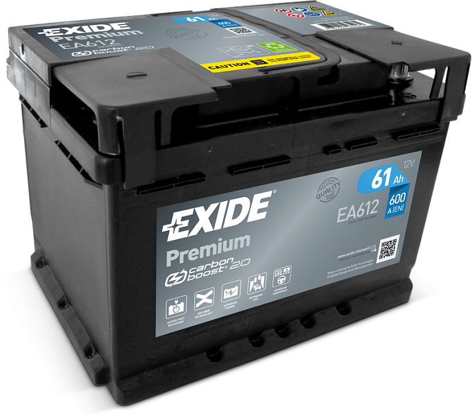 Аккумулятор для спецтехники Exide Premium EA612 242x175x175