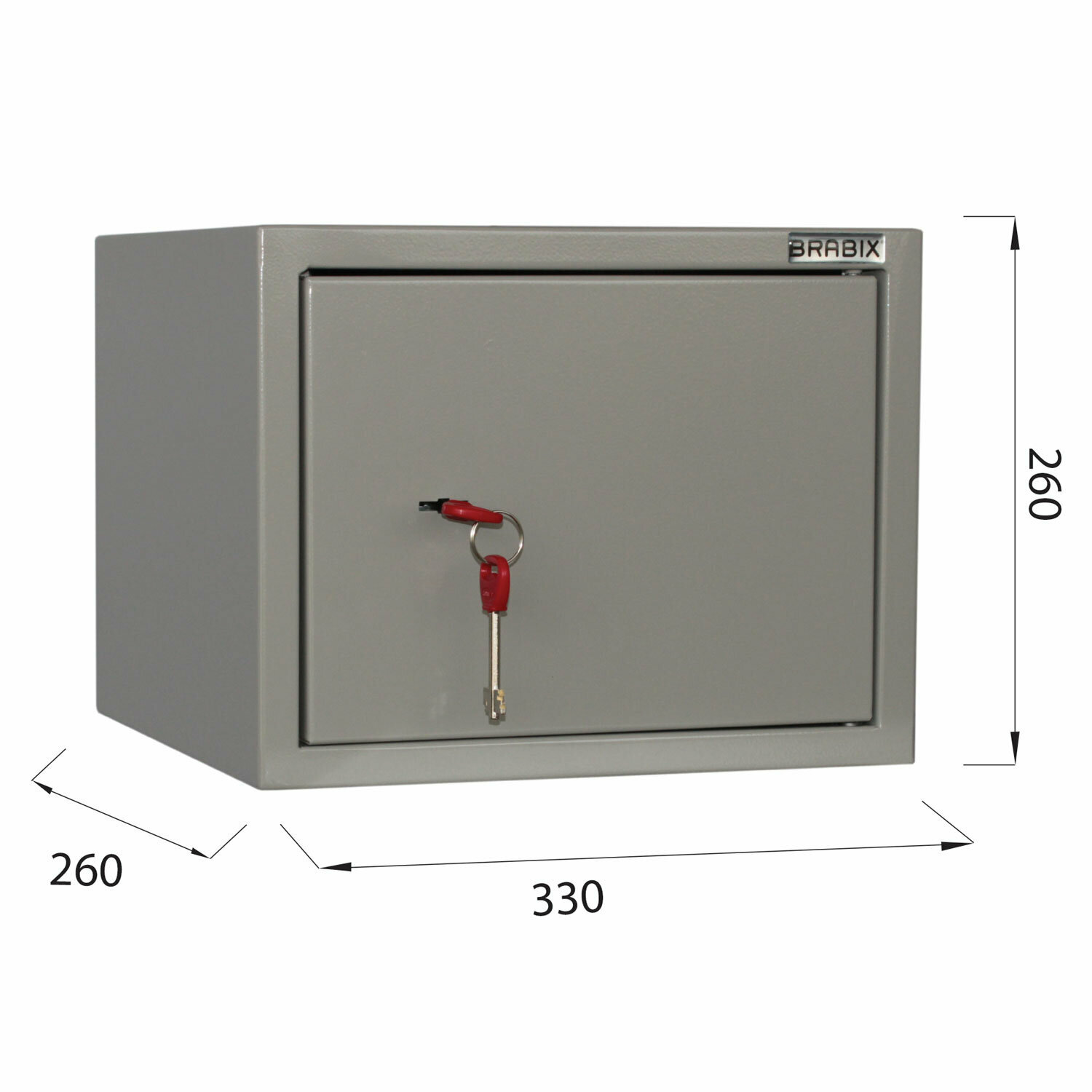 Шкаф металлический для документов BRABIX "KBS-01", 260х330х260 мм, 5,5 кг, сварной, 291150 - фотография № 2