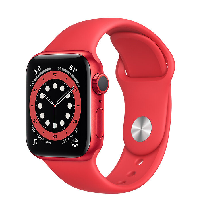 Часы Apple Watch Series 6 GPS 40mm Aluminum Case with Sport Band (M00A3) ((PRODUCT)RED Aluminium Case with Red Sport Band)