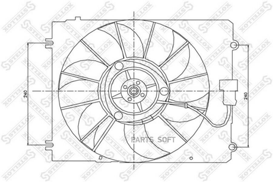 STELLOX 29-99445-SX 29-99445-SX_вентиятор охаждения! \ Honda CR-V 2.0 02-06