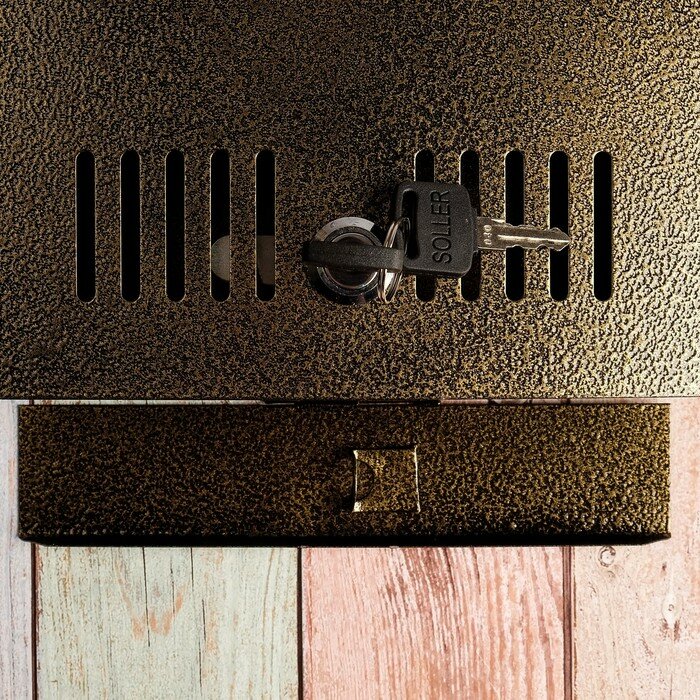 Freshline Ящик почтовый с замком, вертикальный, бронзовый - фотография № 5