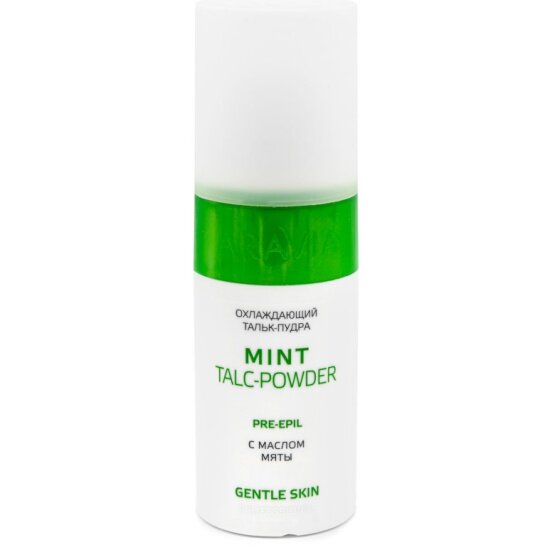 Тальк-пудра охлаждающий ARAVIA PROFESSIONAL Mint Talc-Powder Gentle Skin с маслом мяты, 150 мл