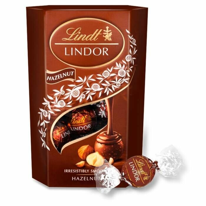 Конфеты Lindt Lindor из молочного шоколада Трюфели с лесным орехом / Milk Hazelnut 200гр (Италия) - фотография № 3