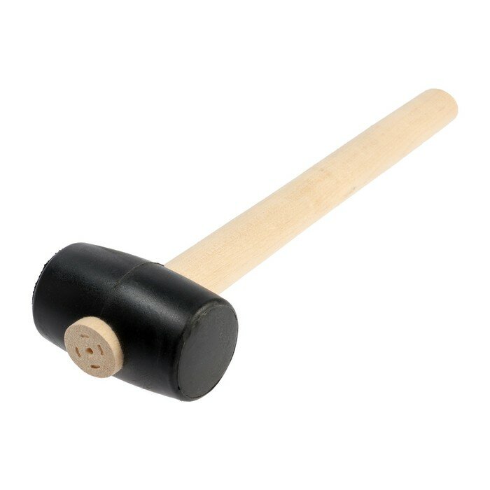 Киянка ЛОМ деревянная рукоятка черная резина 45 мм 200 г