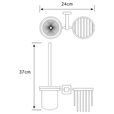 Держатель освежителя и щетки для унитаза Wasserkraft Lippe К-6500 K-6535 9061832 - фотография № 3