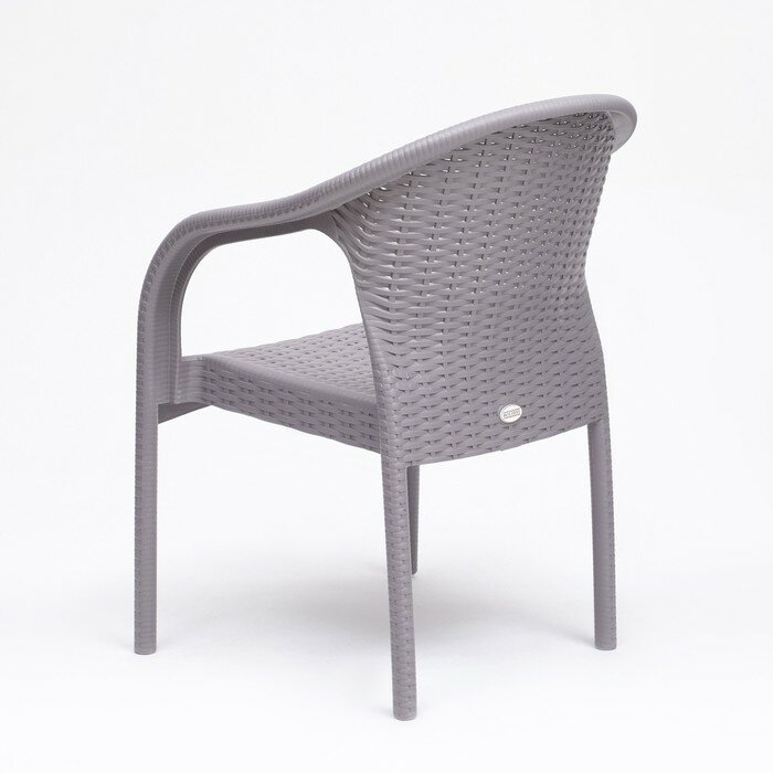 Кресло садовое "Ротанг" 64 х 58,5 х 84 см, серый - фотография № 3