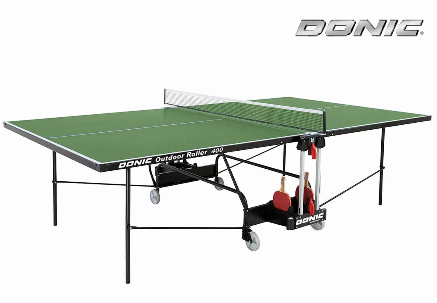 Теннисный стол Donic Outdoor Roller 400 зеленый с сеткой