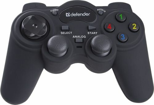 Геймпад Defender Game Racer Turbo 64251 RS3 USB 12 кнопок + два аналоговых джойстика + кнопка AUTO12
