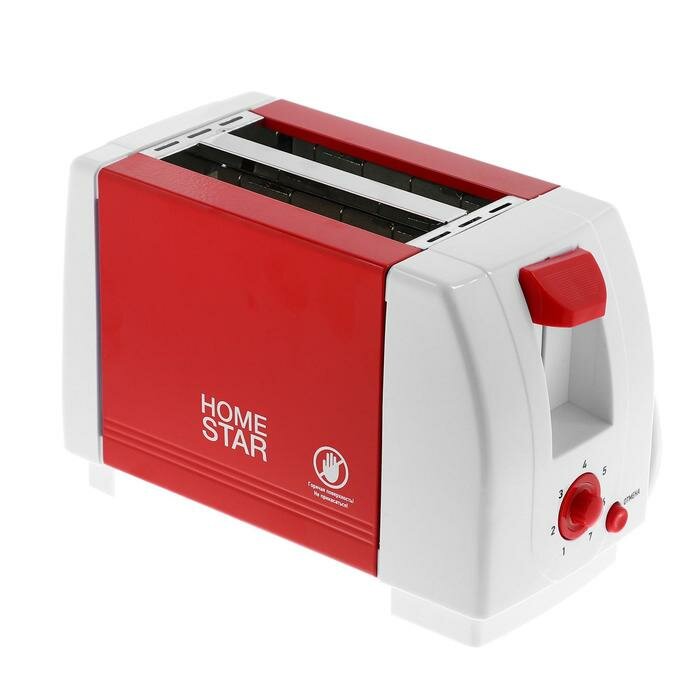 фото Тостер HOMESTAR HS-2002, 750 Вт, 7 режимов прожарки, коралловый