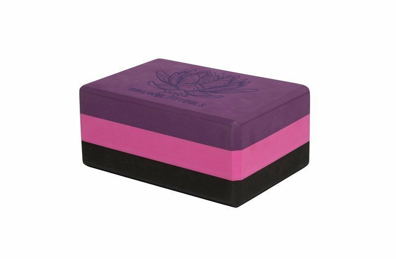 Блок для йоги трехцветный премиум в коробке, арт. FT-3DBLOCK Original FitTools