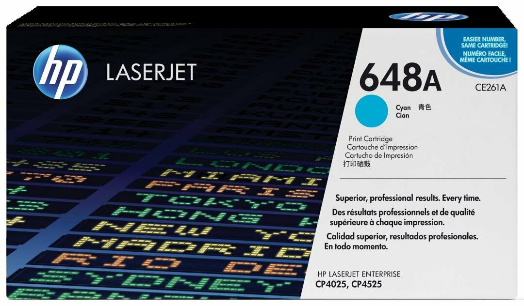 Картридж для печати HP Картридж HP 648A CE261A вид печати лазерный, цвет Голубой, емкость