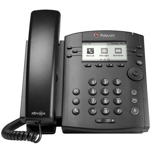 VVX 301 6-line Desktop Phone with HD Voice. POE. Ships without power supply and factory disabled media encryption.