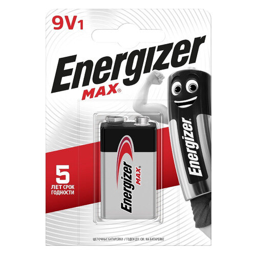 9V Батарейка Energizer Max, 1 шт.