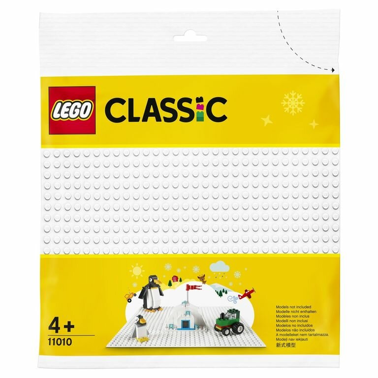 LEGO Classic Конструктор Пластина базовая Белая, 11010