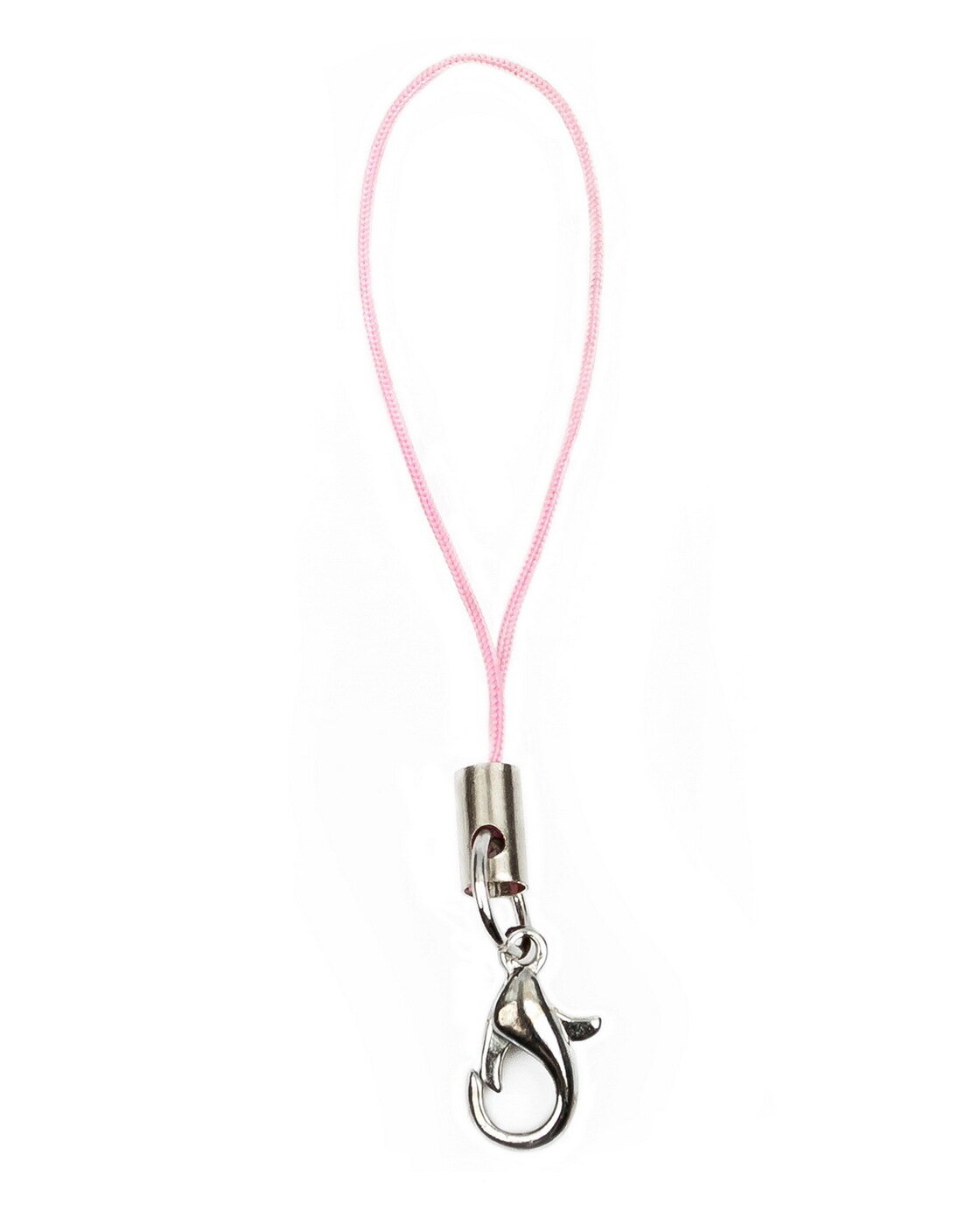 Шнурок для мобильного телефона с колечком размер колечка 6 размер карабина 12х6 цвет розовый 20 