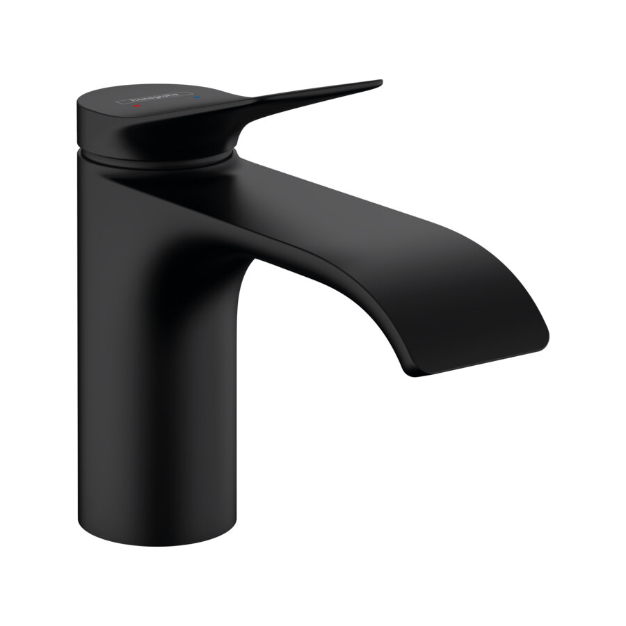 Смеситель для раковины Hansgrohe Vivenis 80, без сливного гарнитура, матовый чёрный 75012670