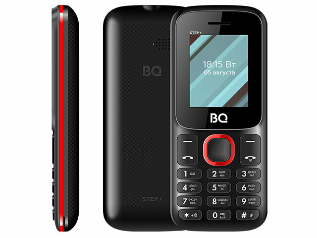 Телефон BQ 1848 Step+, 2 SIM, черно-красный