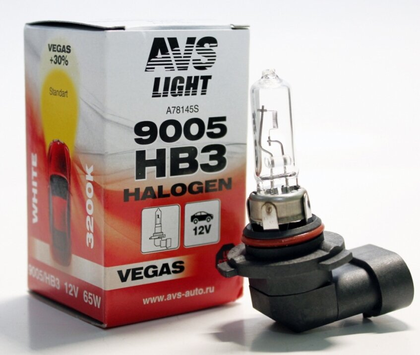 Галогенная лампа AVS Vegas HB3/9005 12V 65W