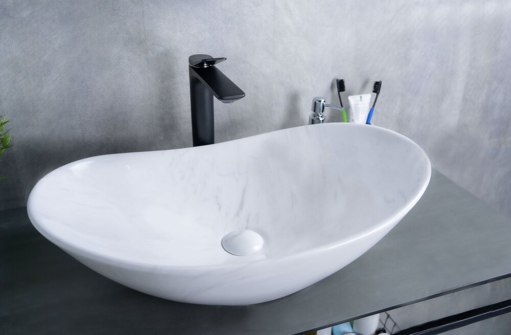 Раковина накладная Gid Ws9811 61х37 см, под камень