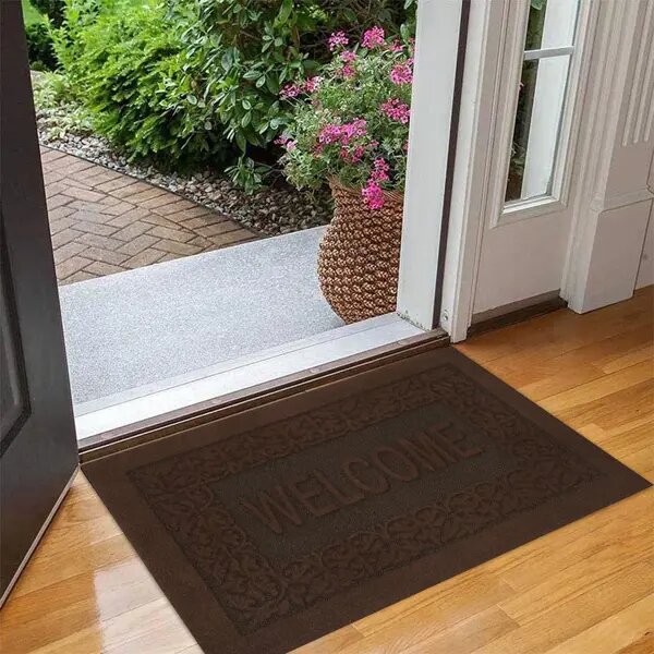 фото Коврик грязезащитный полипропилен/латекс 40x60 см цвет коричневый