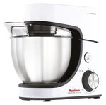 Кухонный комбайн Moulinex QA5101 Masterchef Gourmet, 1100 Вт, белый/серебристый/черный - изображение