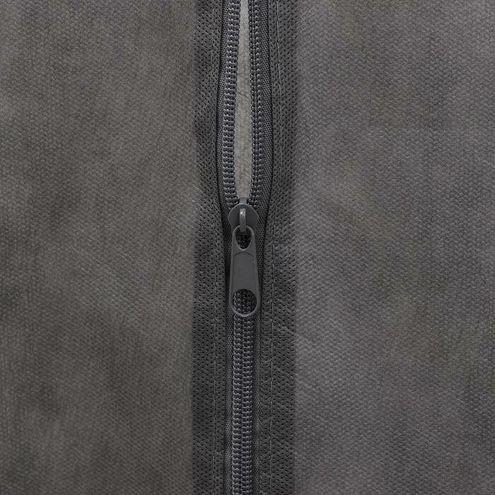Чехол для одежды с окном, 60×120 см, спанбонд, цвет серый - фотография № 3