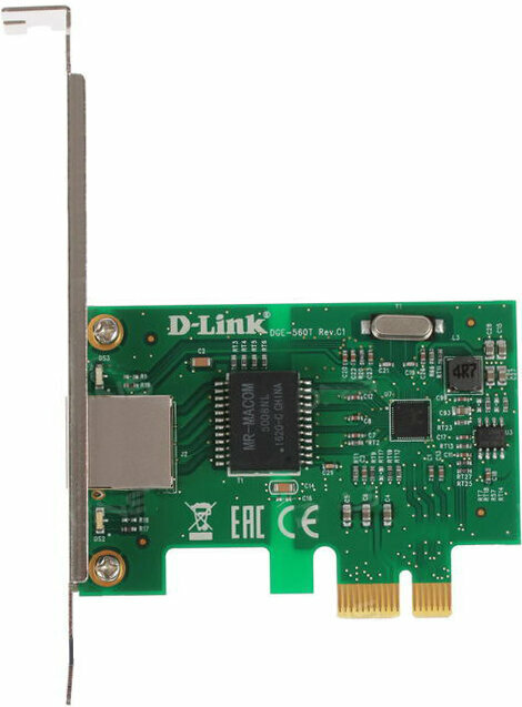 Сетевая карта D-Link DGE-560T PCI-Express 1.1 среда передачи данных кабель 10/100/1000Mbps