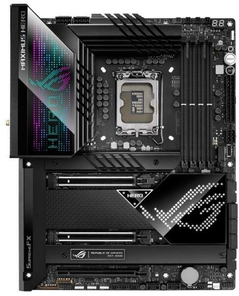 Материнская плата ASUS ROG MAXIMUS Z690 HERO Socket 1700 Z690 4xDDR5 3xPCI-E 16x 6xSATA III ATX Retail (90MB18E0-M0EAY0)