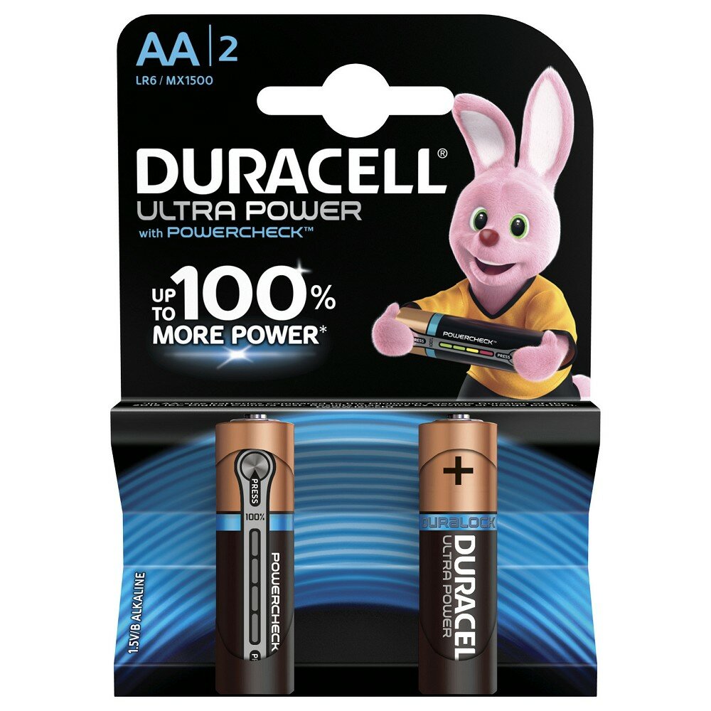 Duracell LR6-2BL Ultra Power 2 шт. в уп-ке