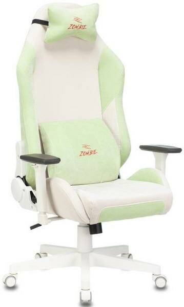 Кресло для геймеров Zombie EPIC PRO белый зеленый