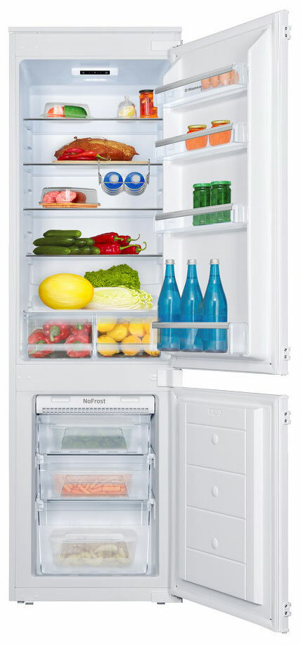 Встраиваемый двухкамерный холодильник Hansa BK316.3FNA белый