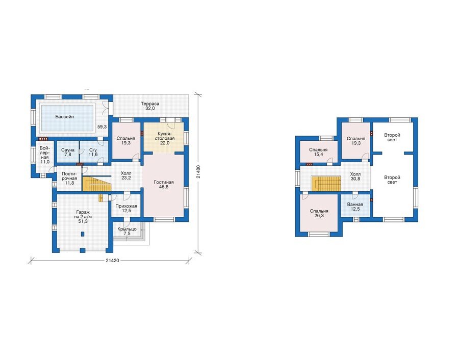 Проект дома Plans-39-45 (381 кв.м, кирпич) - фотография № 2