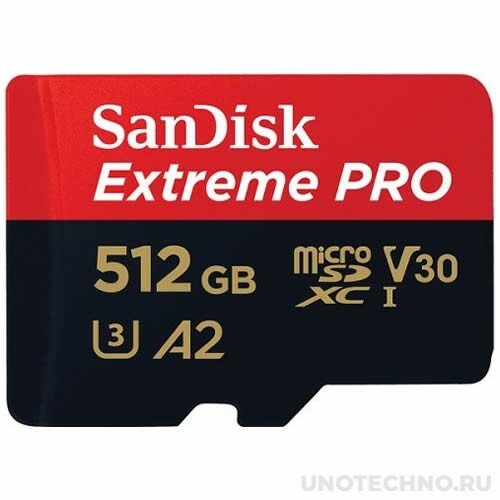 Карта памяти MicroSDXC SanDisk Extreme Pro 512Gb (SDSQXCZ-512G-GN6MA)
