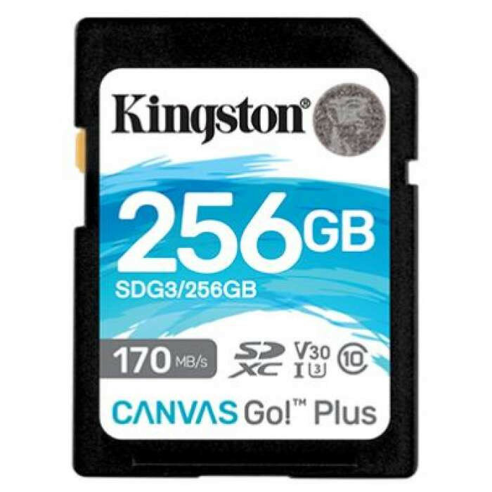 Носитель информации Kingston Secure Digital Flash Card 256GB SDXC Canvas Go Plus 170R C10 UHS-I U3 V30