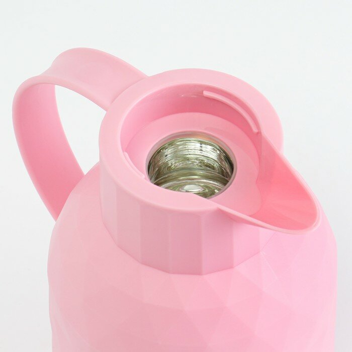 TAKE IT EASY Термос-кофейник 1 л, сохраняет тепло 24 ч, стеклянная колба, розовый - фотография № 3
