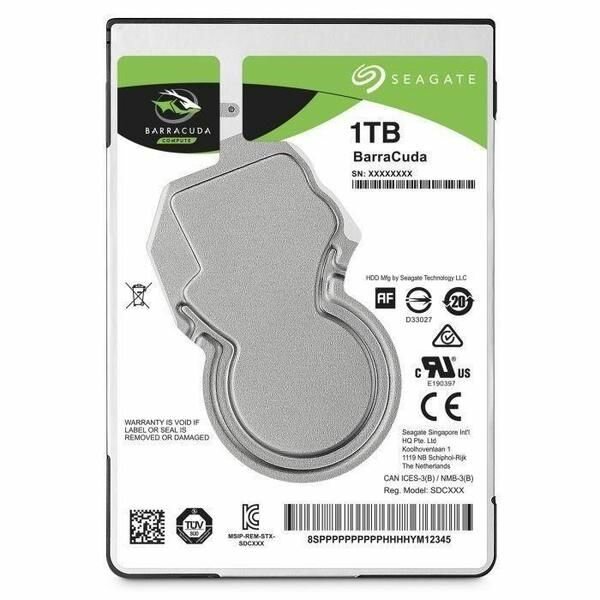 2.5" 1TB Seagate BarraCuda Pro ST1000LM049 SATA 6Gb/s, 7200rpm, 128MB, Bulk (101698)