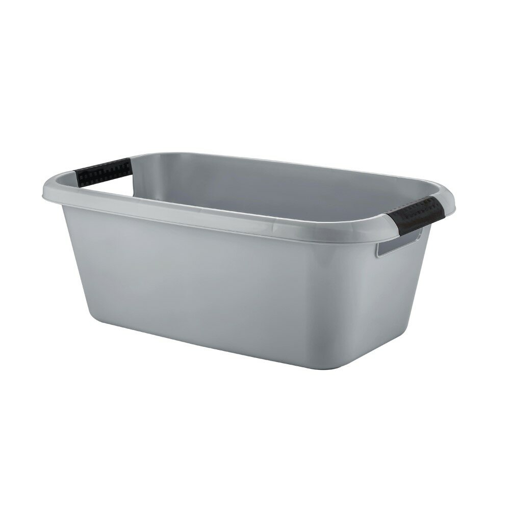 фото Таз LICA с ручками прямоугольный 30 л серый шторм, 1 шт. в заказе