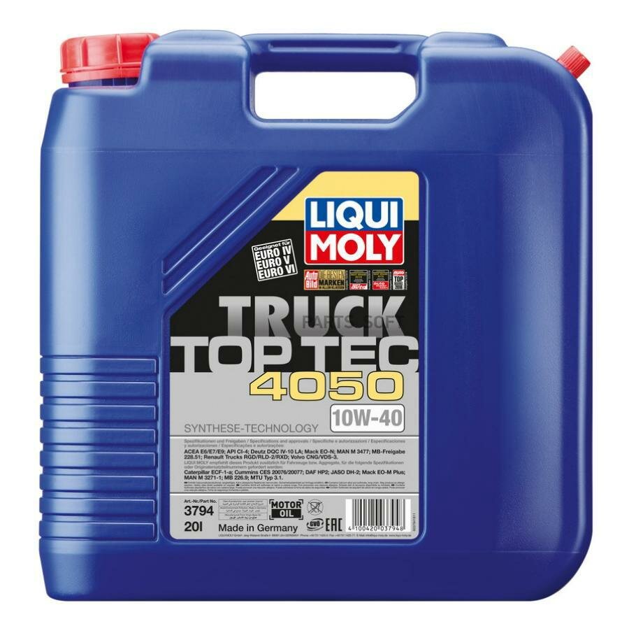 LIQUI MOLY 3794 LiquiMoly 10W40 Top Tec Truck 4050 (20L)_(полусинт)масло мотор. !\ MB 228.51,MAN M3477/3271-1