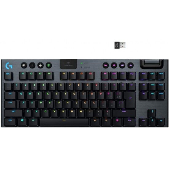 Клавиатура Logitech G915 Tenkeyless Lightspeed Wireless RGB Mechanical Gaming Keyboard Carbon (920-009536)