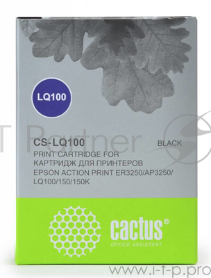 Картридж ленточный Cactus CS-LQ100 черный для Epson LQ-100/ActionPrinter(AP)-3250 2000000 signs CS-L .