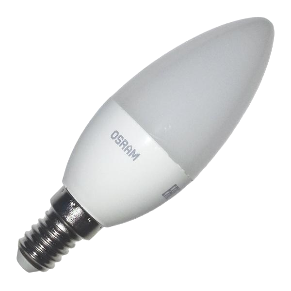 Светодиодная лампа Osram LS CLB 40 5.7W/827 220-240V FR E14 470lm 240° 15000h свеча 4052899971608