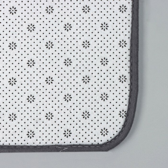 Набор ковриков для ванной и туалета Доляна «Пушистик», 2 шт: 38×40, 40×60 см, цвет серый - фотография № 5