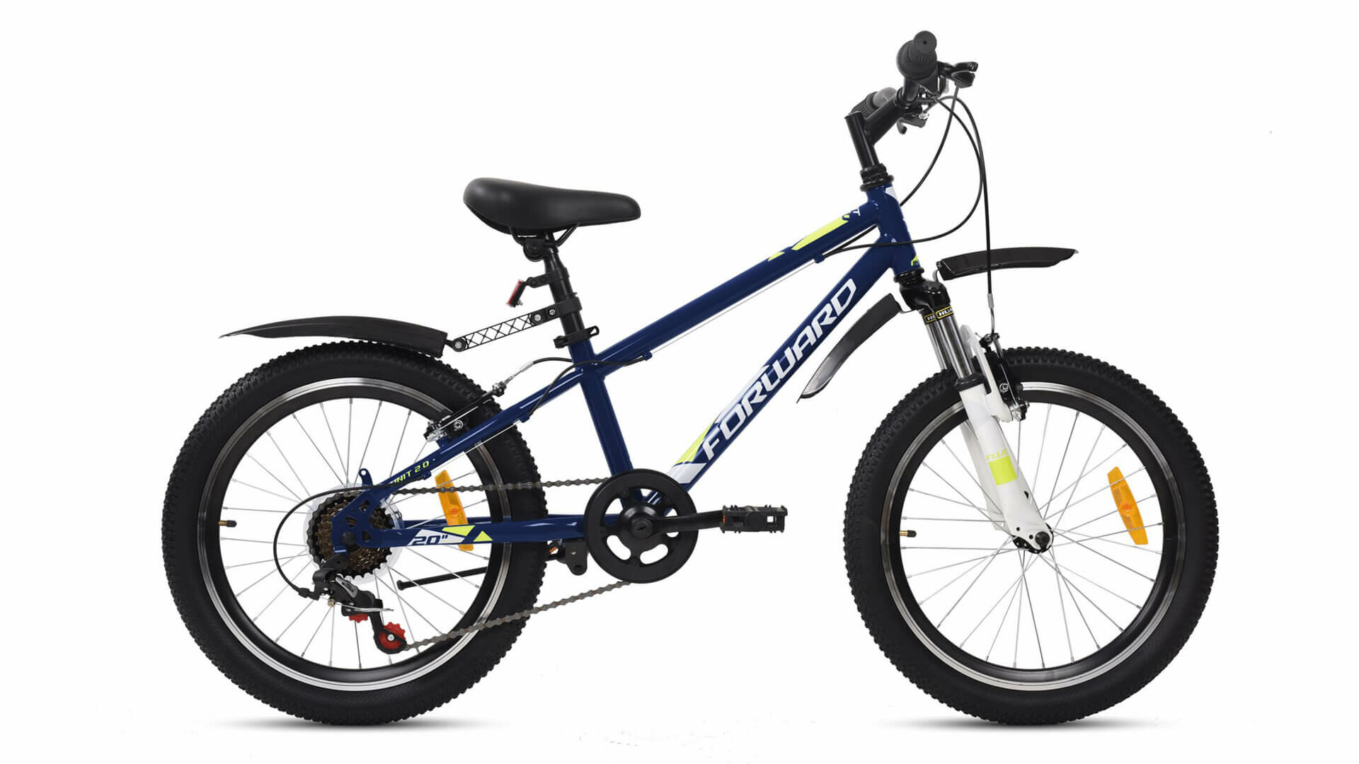 Велосипед FORWARD UNIT 20 2.2 (20" 6 ск. рост 10.5") 2022, темно-синий/белый